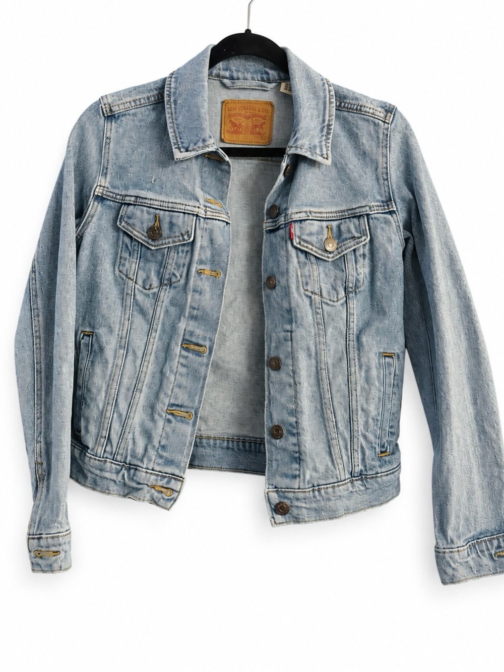 Levi’s Original Trucker Denim Jacket Women’s XS Big E Light Wash 29945-0008